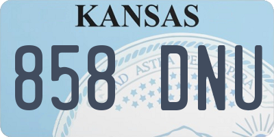 KS license plate 858DNU