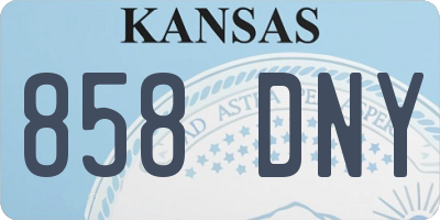 KS license plate 858DNY
