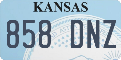 KS license plate 858DNZ