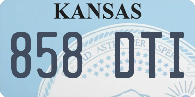 KS license plate 858DTI