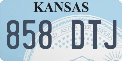 KS license plate 858DTJ