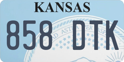 KS license plate 858DTK