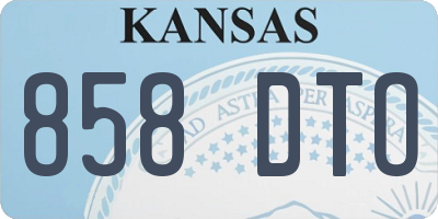 KS license plate 858DTO