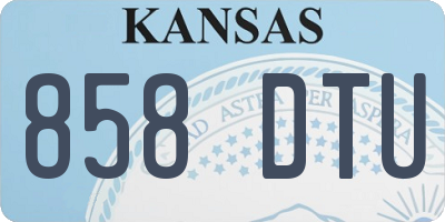 KS license plate 858DTU