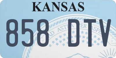 KS license plate 858DTV