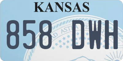 KS license plate 858DWH
