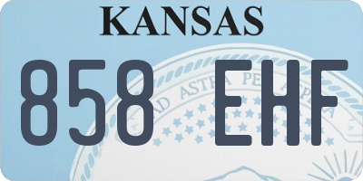 KS license plate 858EHF