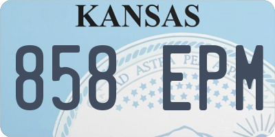 KS license plate 858EPM