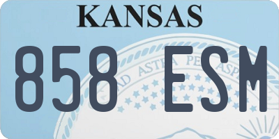 KS license plate 858ESM