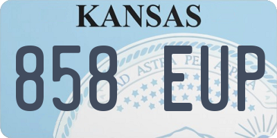 KS license plate 858EUP