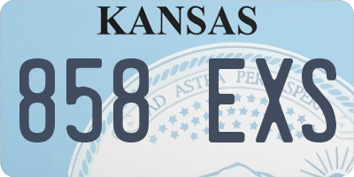 KS license plate 858EXS