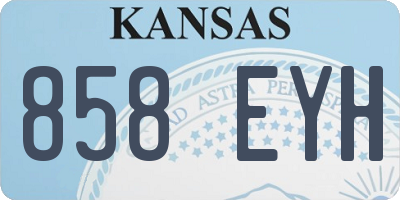 KS license plate 858EYH