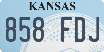 KS license plate 858FDJ