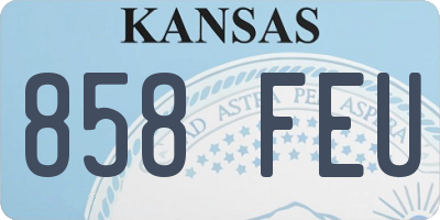 KS license plate 858FEU