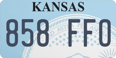 KS license plate 858FFO