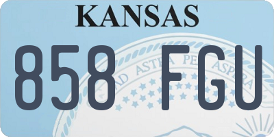 KS license plate 858FGU