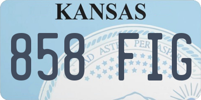 KS license plate 858FIG