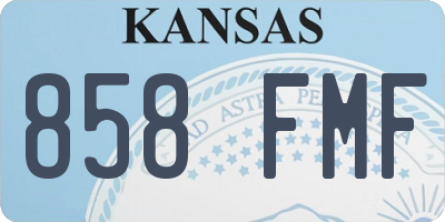 KS license plate 858FMF