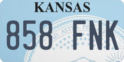 KS license plate 858FNK