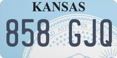 KS license plate 858GJQ