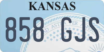 KS license plate 858GJS