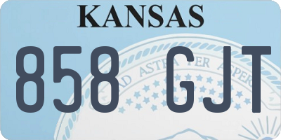 KS license plate 858GJT
