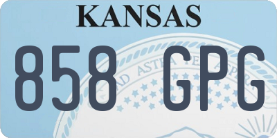 KS license plate 858GPG