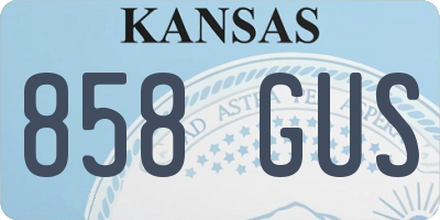 KS license plate 858GUS