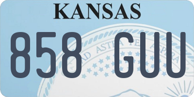 KS license plate 858GUU