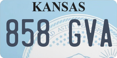 KS license plate 858GVA