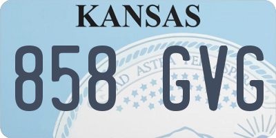 KS license plate 858GVG