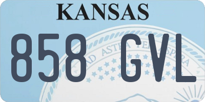 KS license plate 858GVL