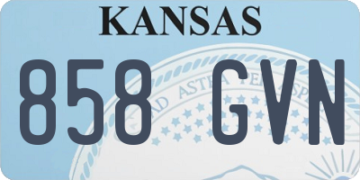 KS license plate 858GVN