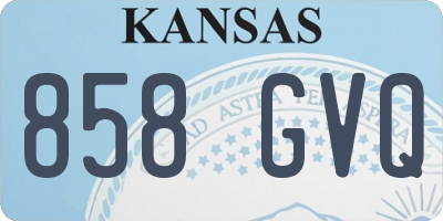 KS license plate 858GVQ