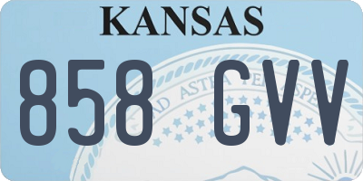 KS license plate 858GVV
