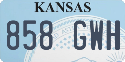 KS license plate 858GWH