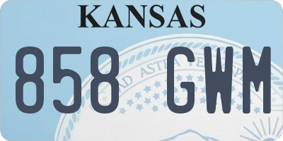 KS license plate 858GWM
