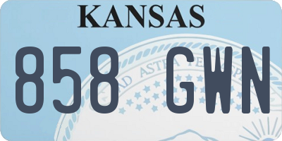 KS license plate 858GWN