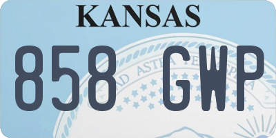 KS license plate 858GWP