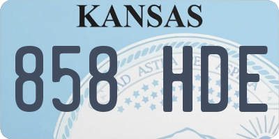 KS license plate 858HDE