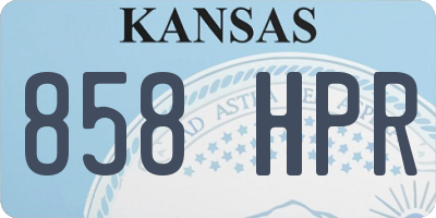 KS license plate 858HPR