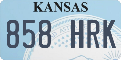 KS license plate 858HRK