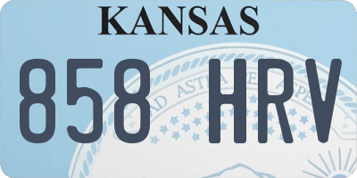 KS license plate 858HRV