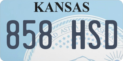KS license plate 858HSD