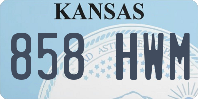KS license plate 858HWM