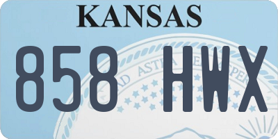 KS license plate 858HWX