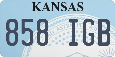 KS license plate 858IGB
