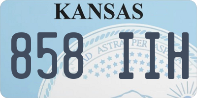 KS license plate 858IIH
