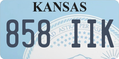 KS license plate 858IIK