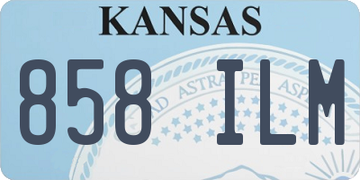 KS license plate 858ILM